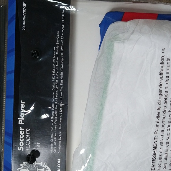 NWOT Spirit soccer player costume Sz 5T-6T great for Halloween - Picture 7 of 7